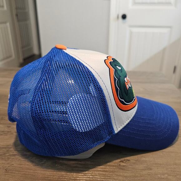 Vintage University of Florida Gators Trucker Hat Cap Blue Big Print Snapback UF - Picture 6 of 9